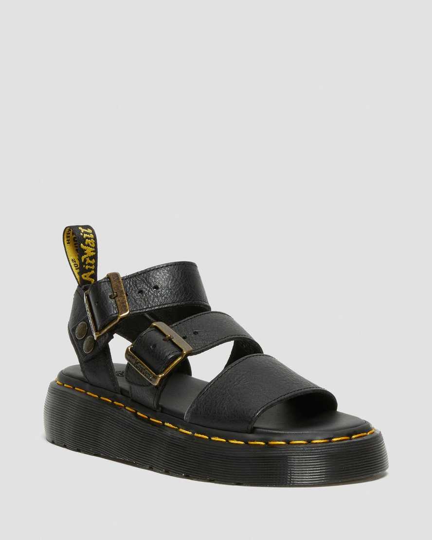 Dr. Martens Gryphon Gladiator Platform Sandaler Dame Svart [5218SFBHO]